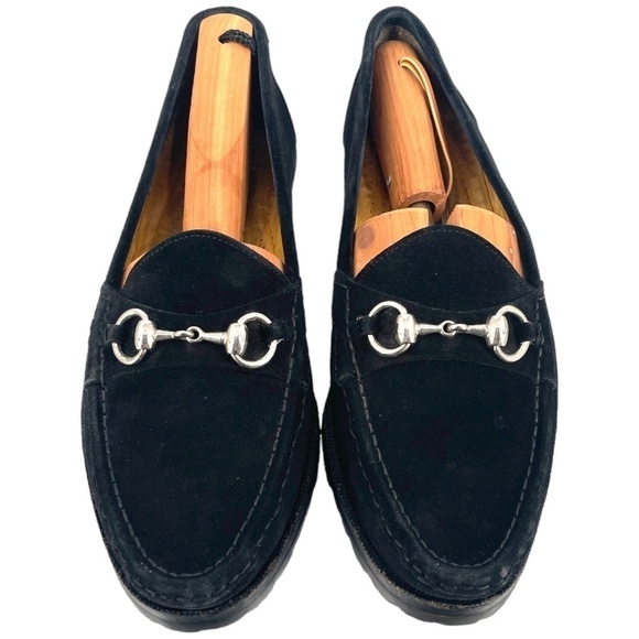 Cole Haan Men\'s Suede Horsebit Lug Sole Loafer, Made in Italy, Black, Size 9M main image 13